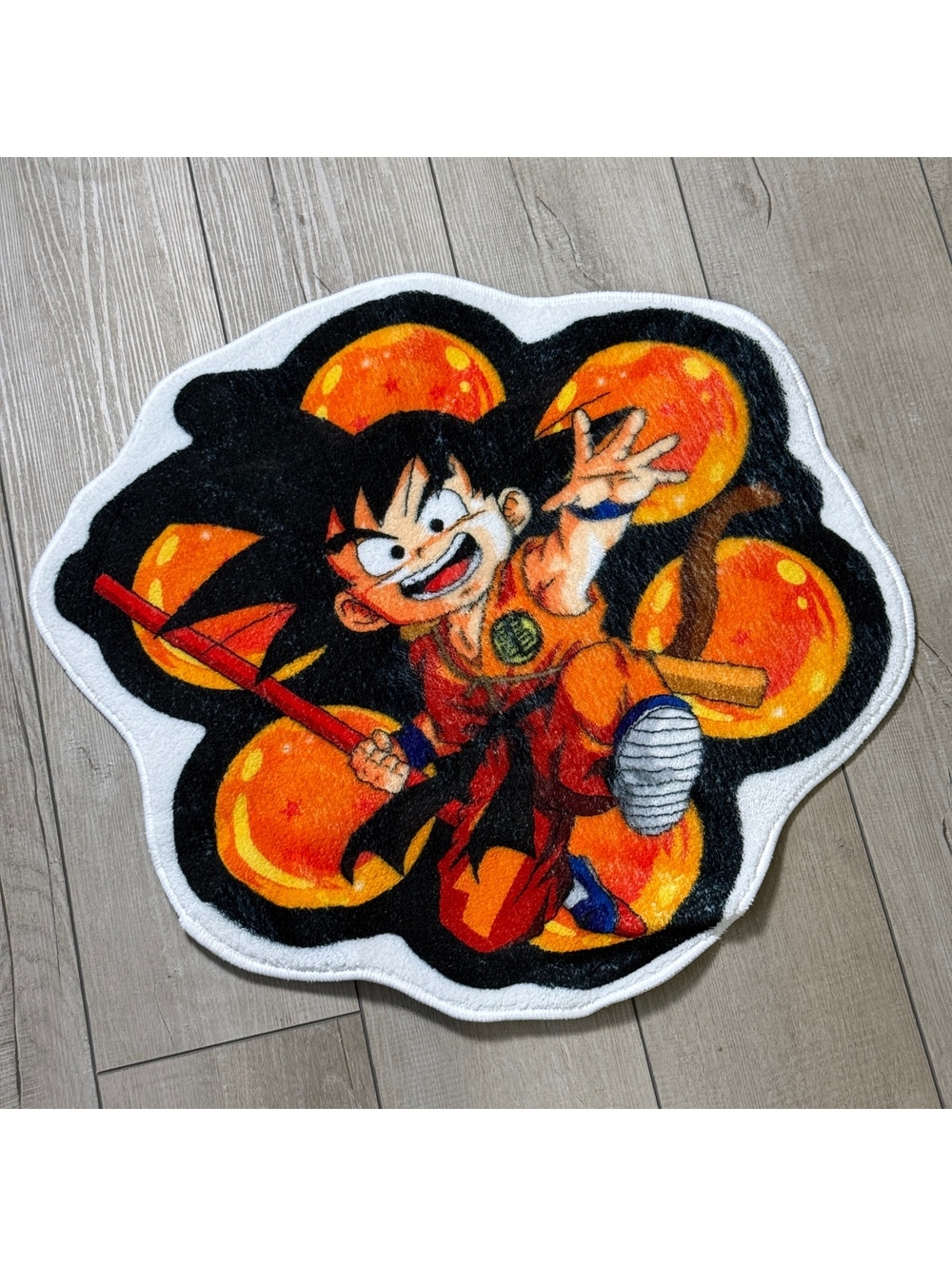 Anime Martial Arts Character Rug 22" Dragon Ball Graphic Y2K Plush Floor Mat Pop
